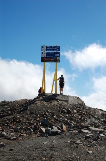 Sally and Duncan at the top