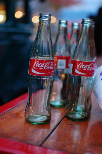 glass bottles