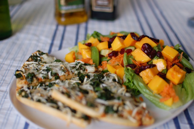 pizza and salad
