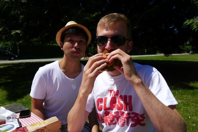 George and Mike at BBQ