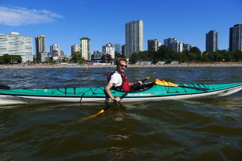 Kayaking in English Bay on Wide angle wanderings