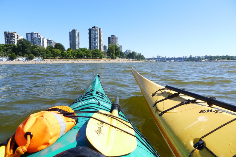 Kayaking in English Bay on Wide angle wanderings