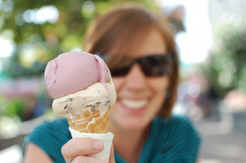 Ice cream on wide angle wanderings