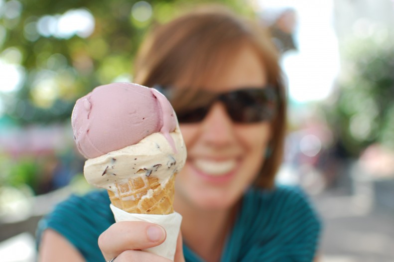 Ice cream on wide angle wanderings