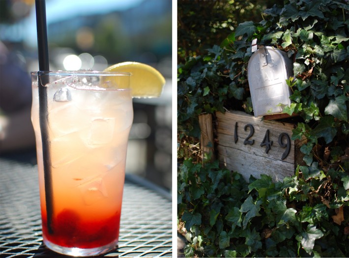 Weekend on Wide angle wanderings. Strawberry lemonade and a mailbox in ivy.