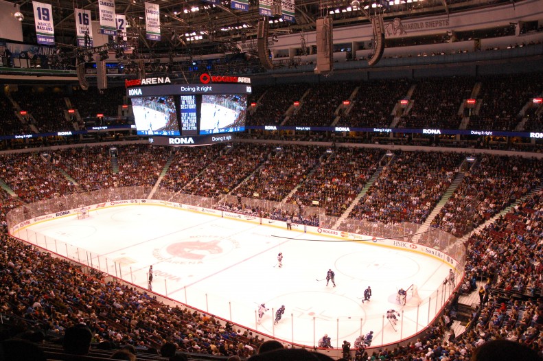 Canucks playing Edmonton Oilers at Rogers arena